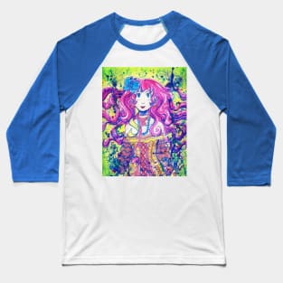 Butterfly Girl Baseball T-Shirt